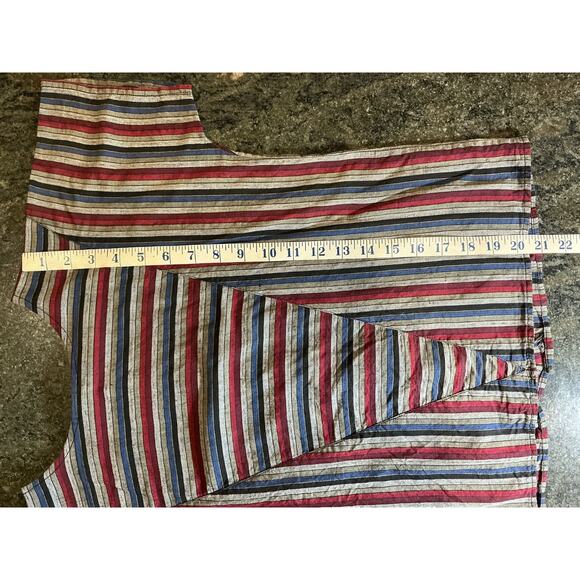 Vintage 1980’s Santa Cruz button down back striped cotton top blouse shirt - Picture 7 of 7